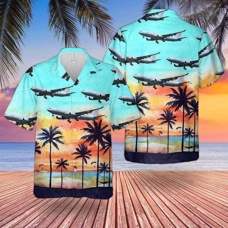 Royal Australian Air Force (RAAF) Airbus KC-30A Hawaiian Shirt Gift for Men Dad Father Gift for Men Dad Father