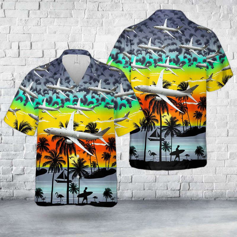 Royal Australian Air Force RAAF Boeing P-8A Poseidon (737-8FV) Hawaiian Shirt Gift for Men Dad Father Gift for Men Dad Father