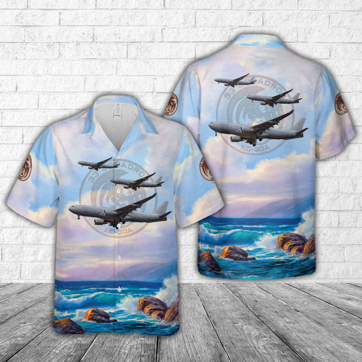 Royal Australian Air Force (RAAF) No. 33 Squadron KC 30A Hawaiian Shirt Gift for Men Dad Father Gift for Men Dad Father