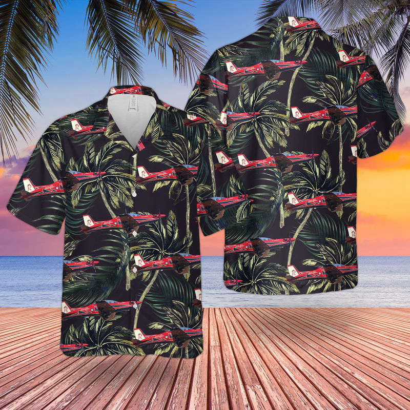 Royal Australian Air Force (RAAF) Pilatus PC-21 Hawaiian Shirt Gift for Men Dad Father Gift for Men Dad Father