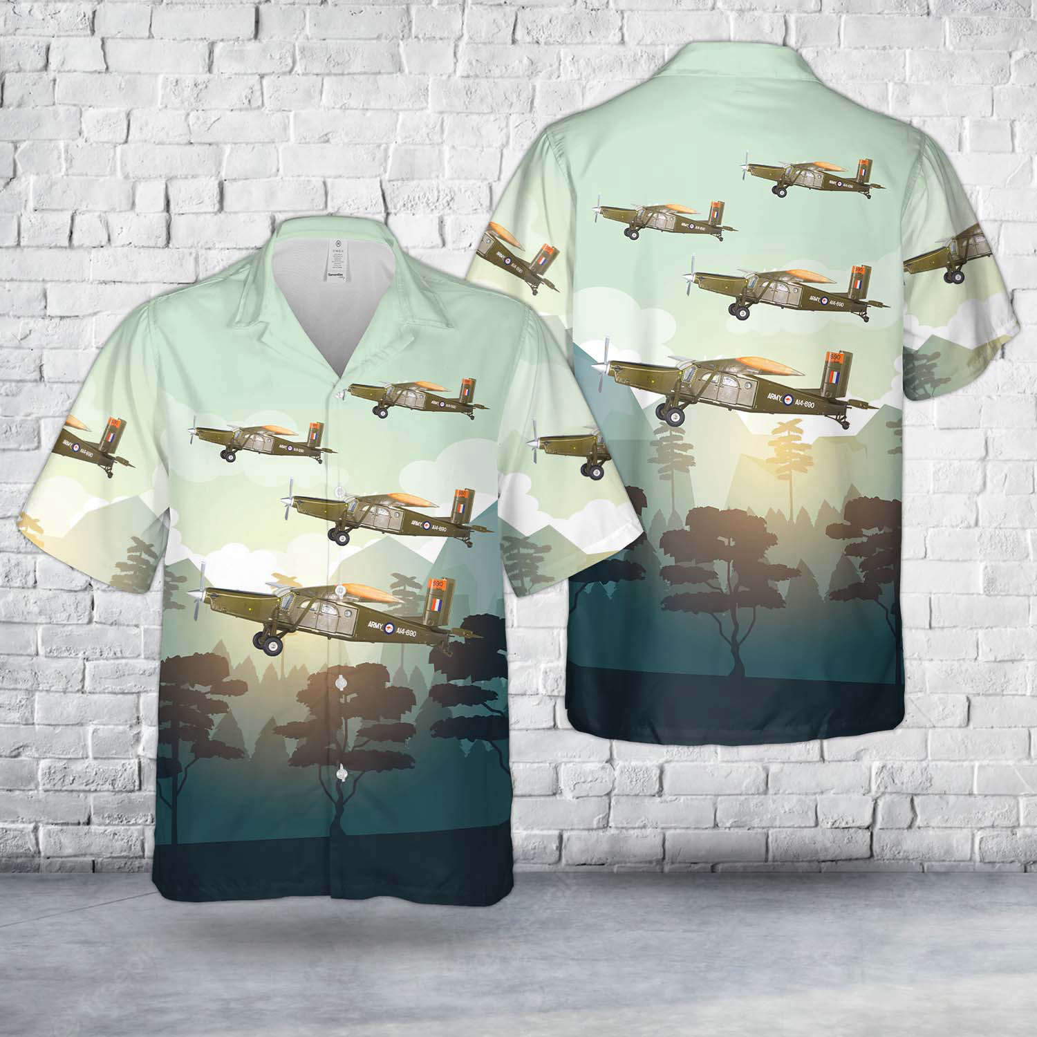 Royal Australian Army Aviation Corps Pilatus PC-6 Turbo Porter A14-690 “Nui Dat” Hawaiian Shirt Gift for Men Dad Father Gift for Men Dad Father