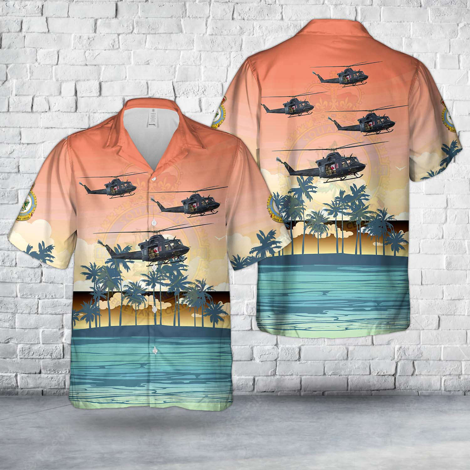 Royal Canadian Air Force 427 Special Operations Aviation Squadron Bell CH-146 Griffon Hawaiian Shirt Gift for Men Dad Father Gift for Men Dad Father
