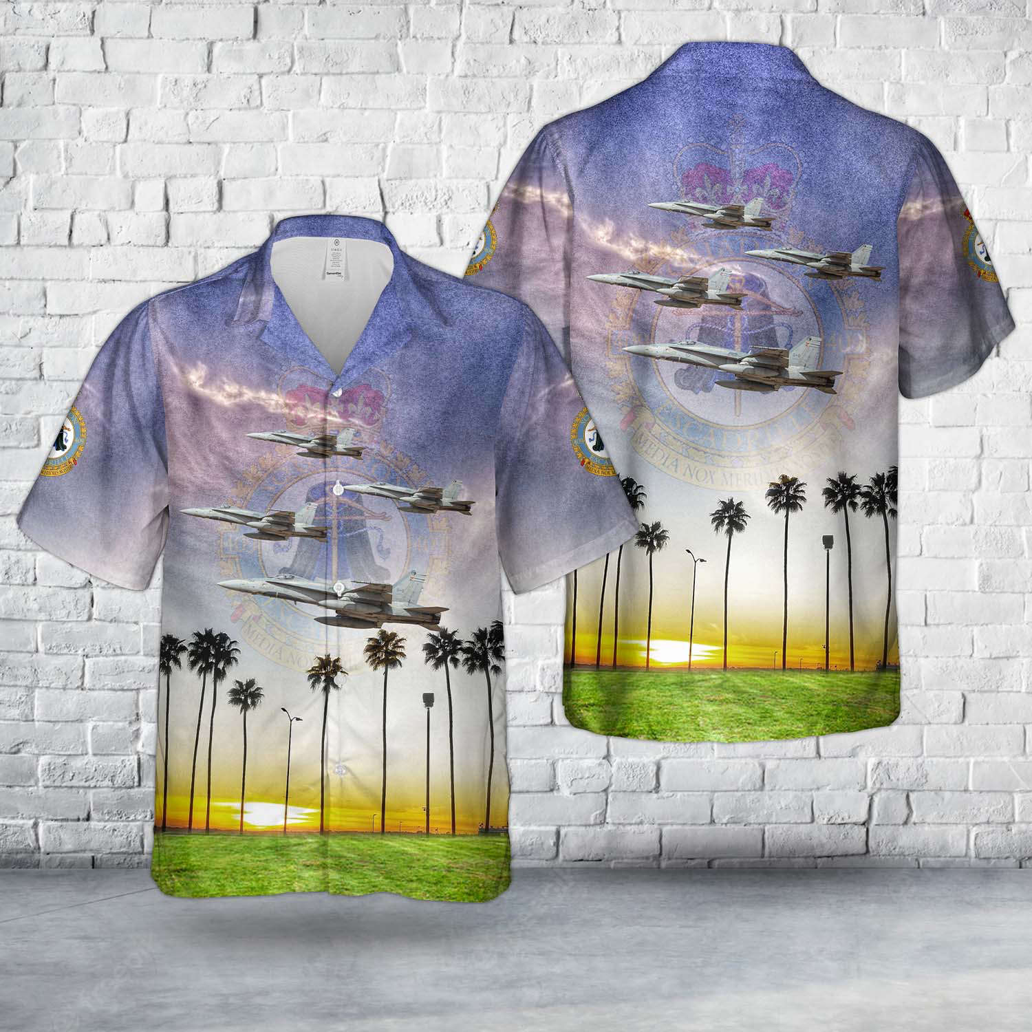 Royal Canadian Air Force (RCAF) 409 Squadron CF-188M Hawaiian Shirt Gift for Men Dad Father Gift for Men Dad Father