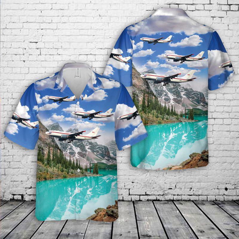 Royal Canadian Air Force (RCAF) Airbus CC-150 Polaris Hawaiian Shirt Gift for Men Dad Father Gift for Men Dad Father