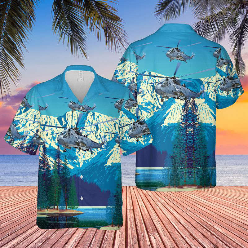 Royal Canadian Air Force Sikorsky CH-124 Sea King Hawaiian Shirt Gift for Men Dad Father Gift for Men Dad Father