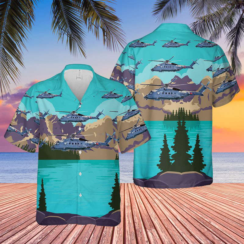 Royal Canadian Air Force Sikorsky CH-148 Cyclone Hawaiian Shirt Gift for Men Dad Father Gift for Men Dad Father