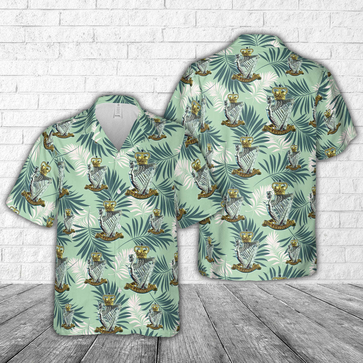 Royal Irish Rangers Queens Crown Cap Badge Hawaiian Shirt Gift for Men Dad Father Gift for Men Dad Father