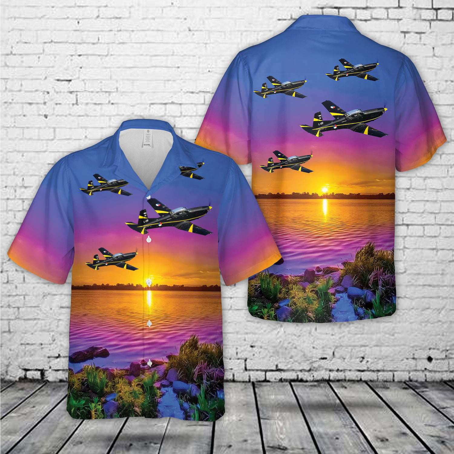 Royal Netherlands Air Force Pilatus PC-7 Hawaiian Shirt Gift for Men Dad Father Gift for Men Dad Father