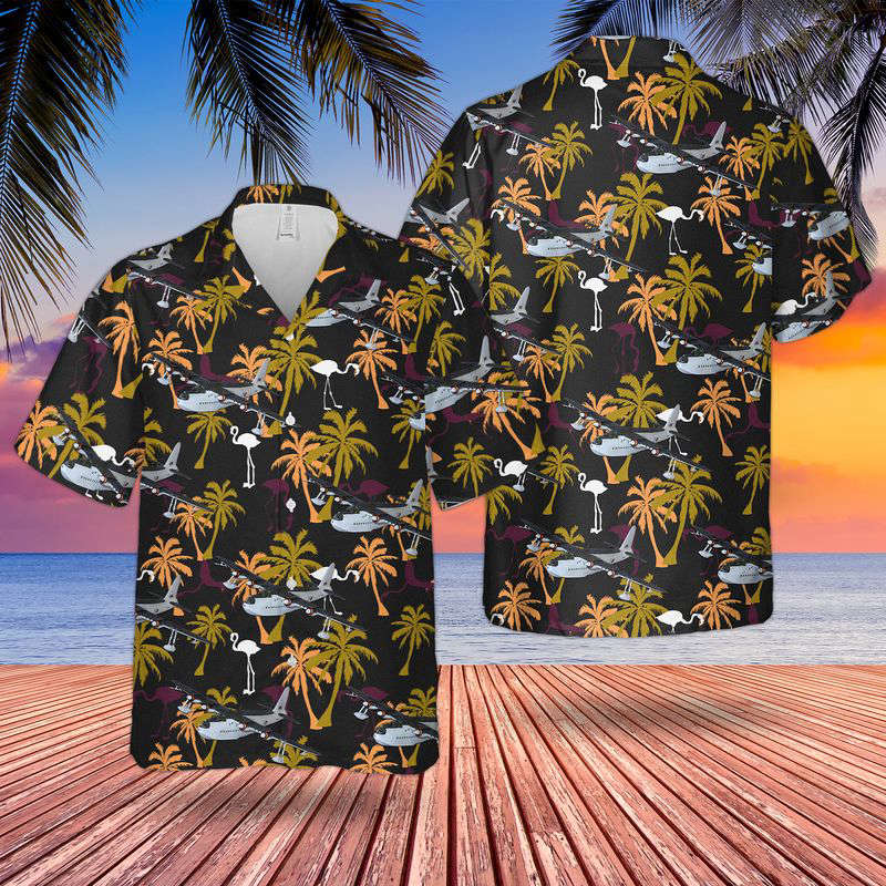 Royal New Zealand Air Force No. 490 Squadron RNZAF Short Sunderland Hawaiian Shirt Gift for Men Dad Father Gift for Men Dad Father