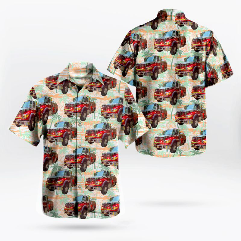 Rustburg Volunteer Fire Department, Virginia Hawaiian Shirt Gift for Men Dad Father Gift for Men Dad Father