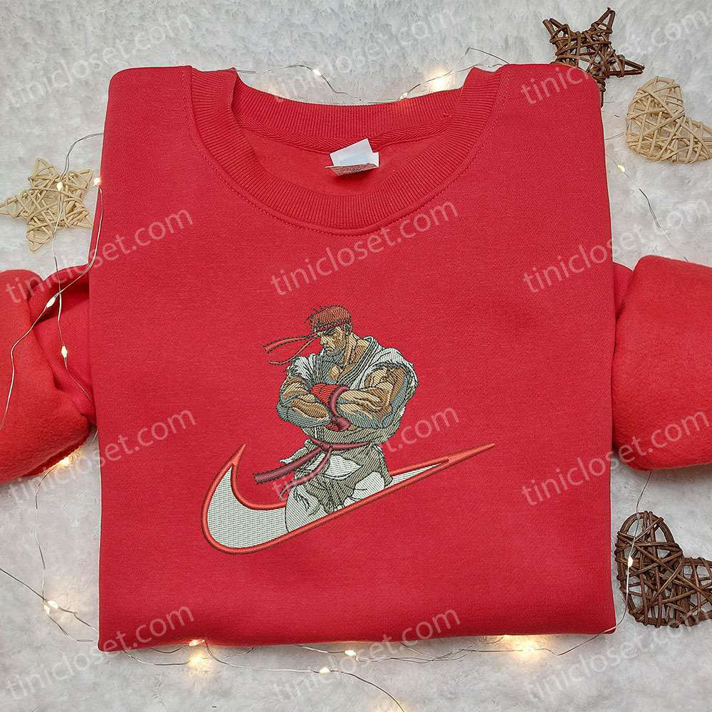 Ryu x Swoosh Hoodie & Street Fighter Embroidered Shirt: Best Family Gift Ideas
