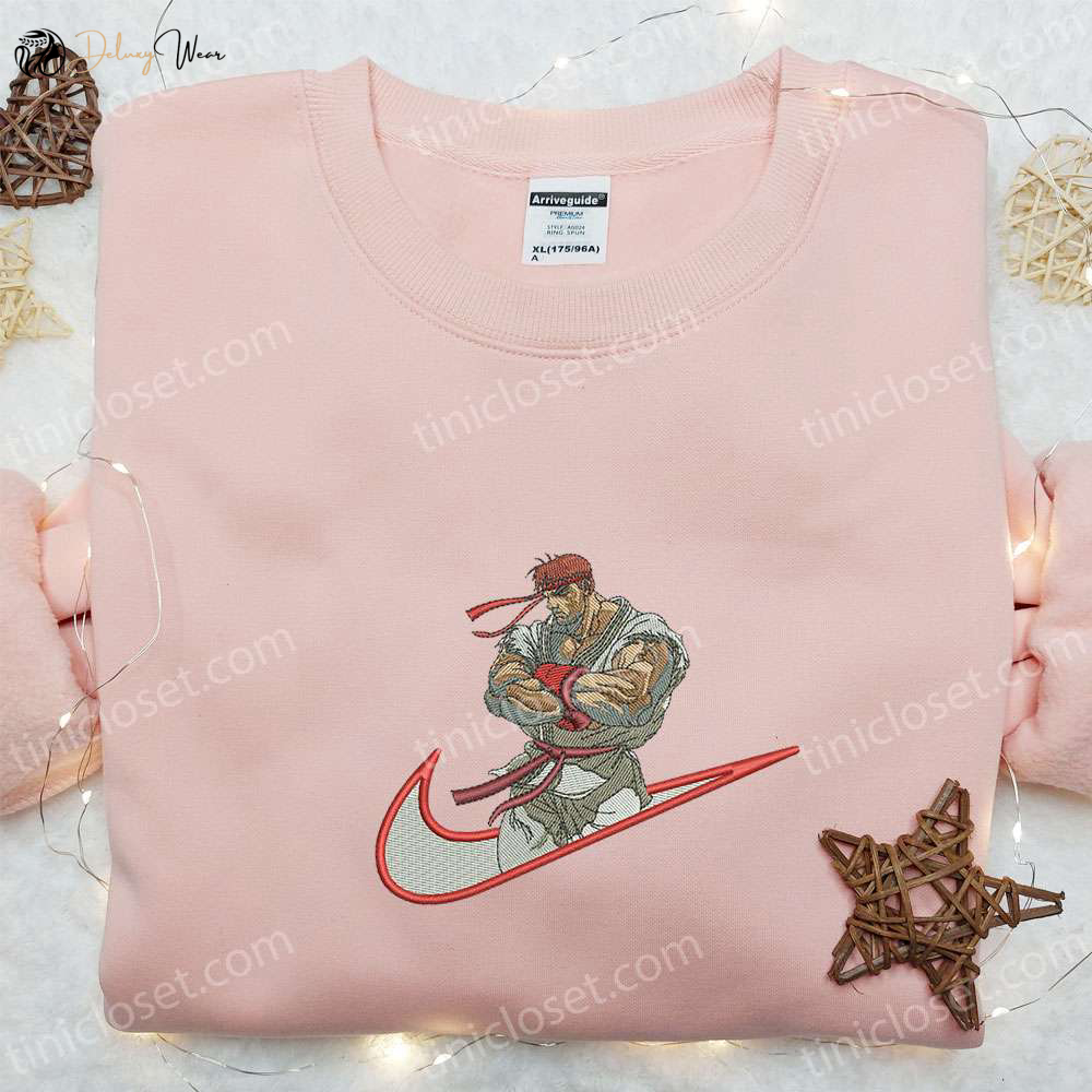 Ryu x Swoosh Hoodie & Street Fighter Embroidered Shirt: Best Family Gift Ideas