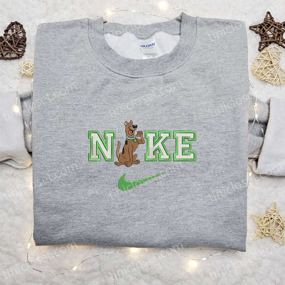 Scooby Doo x Nike Cartoon Embroidered Hoodie & Shirt – Perfect Family Gift Ideas