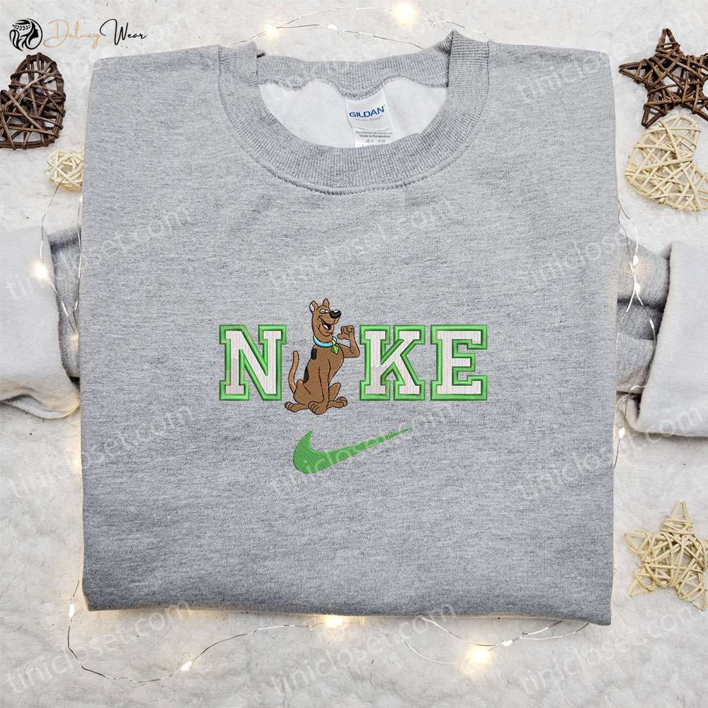 Scooby Doo x Nike Cartoon Embroidered Hoodie & Shirt – Perfect Family Gift Ideas