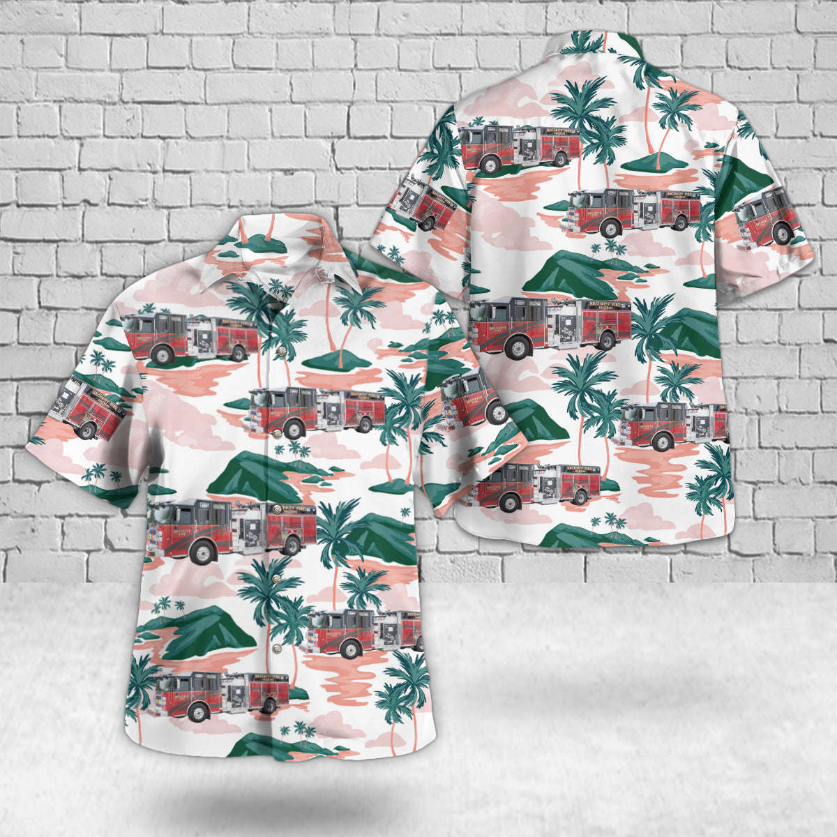 Security, Colorado, Security Fire Department Hawaiian Shirt Gift for Men Dad Father Gift for Men Dad Father