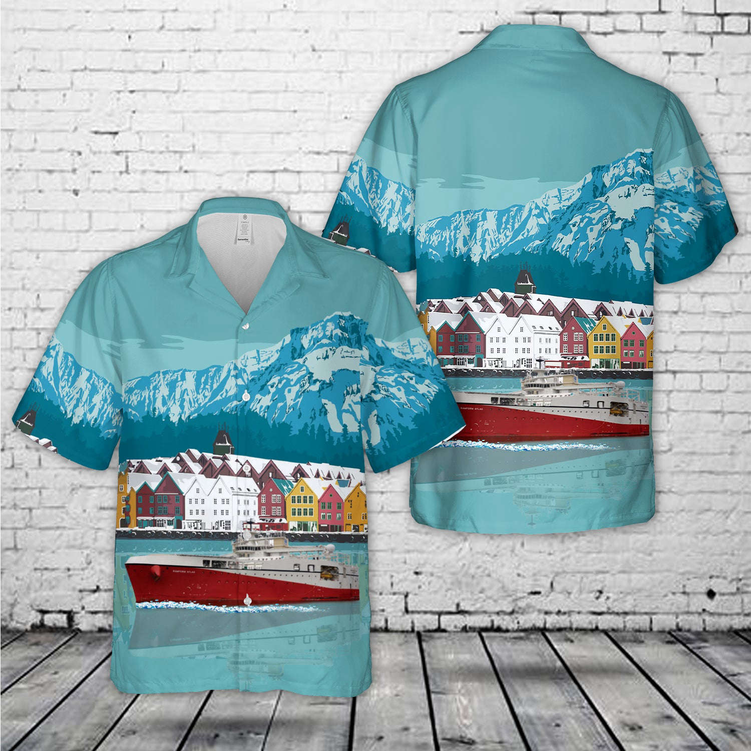 Seismic Vessels Ramform Atlas Ship Hawaiian Shirt Gift for Men Dad Father Gift for Men Dad Father
