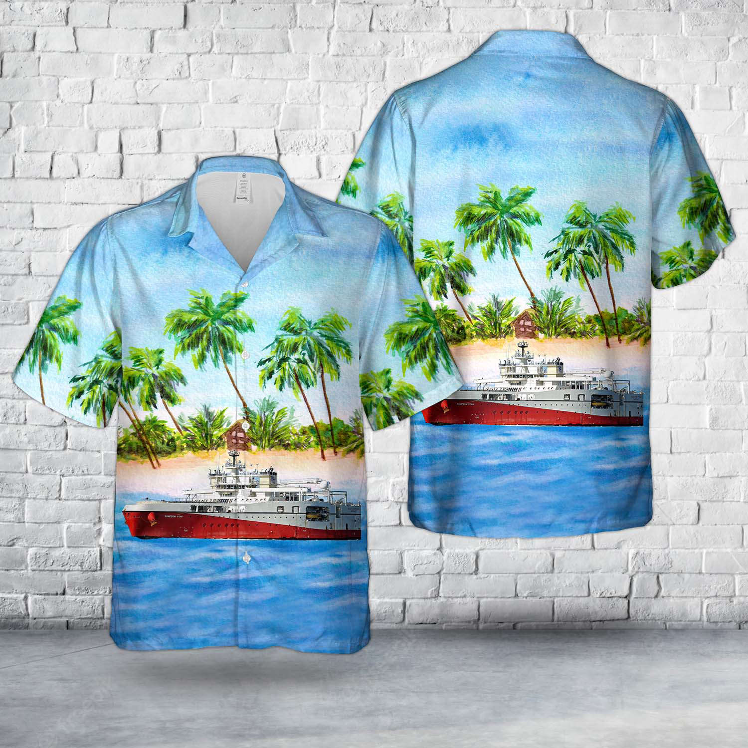 Seismic Vessels Ramform Titan Ship Hawaiian Shirt Gift for Men Dad Father Gift for Men Dad Father