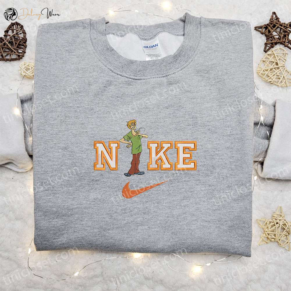 Shaggy Rogers x Nike Cartoon Embroidered Hoodie & Shirt: Best Family Gift Ideas