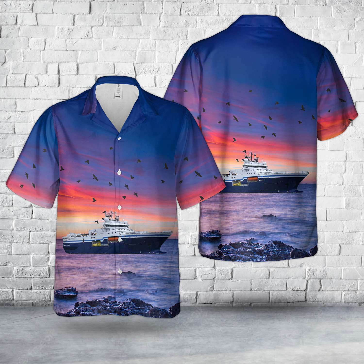 Shearwater GeoServices Geo Caribbean Seismic Vessels Hawaiian Shirt Gift for Men Dad Father Gift for Men Dad Father