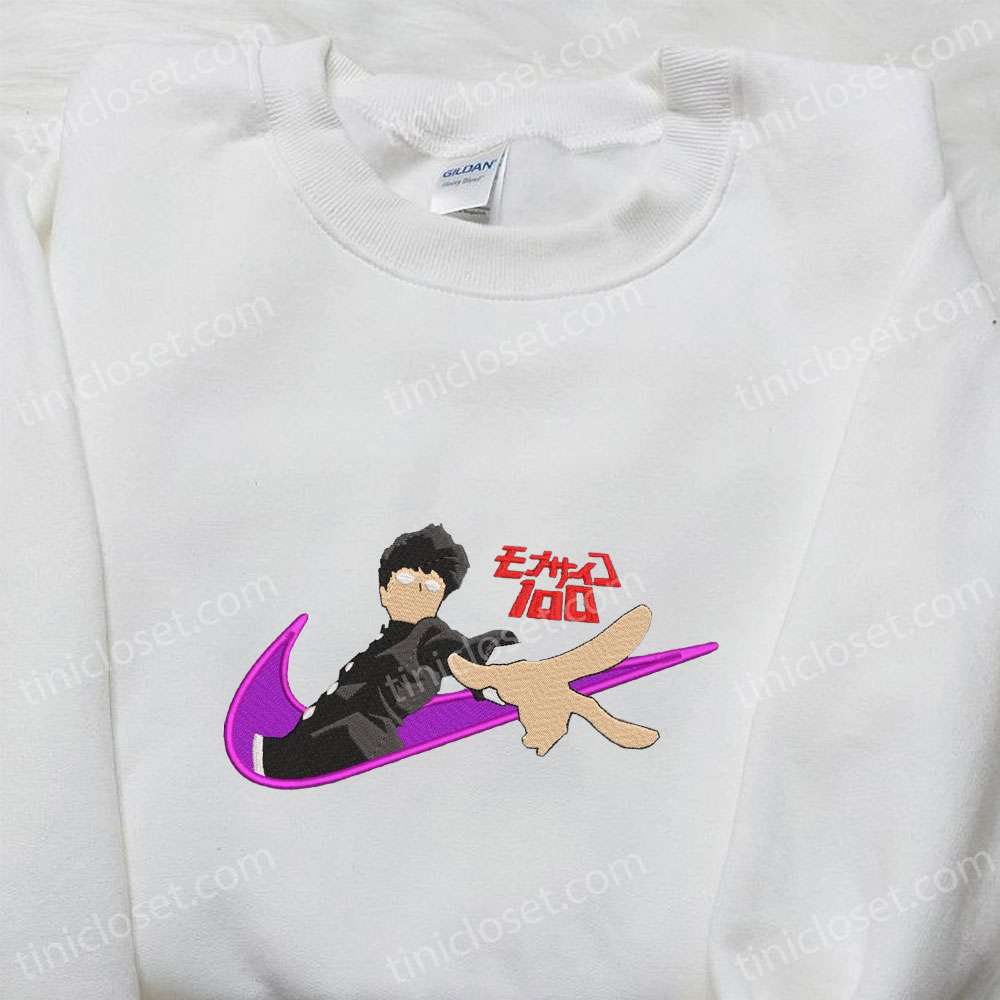 Shigeo Kageyama x Swoosh Anime Embroidered Sweatshirt: Cool & Best Gift for Family