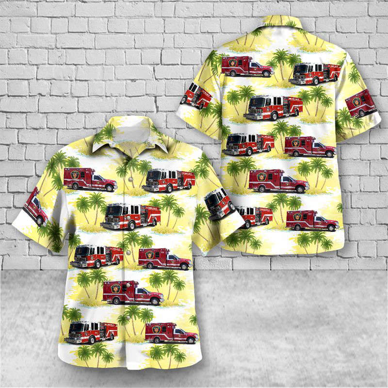 South Padre Island Fire Department, South Padre Island, Texas Hawaiian Shirt Gift for Men Dad Father Gift for Men Dad Father