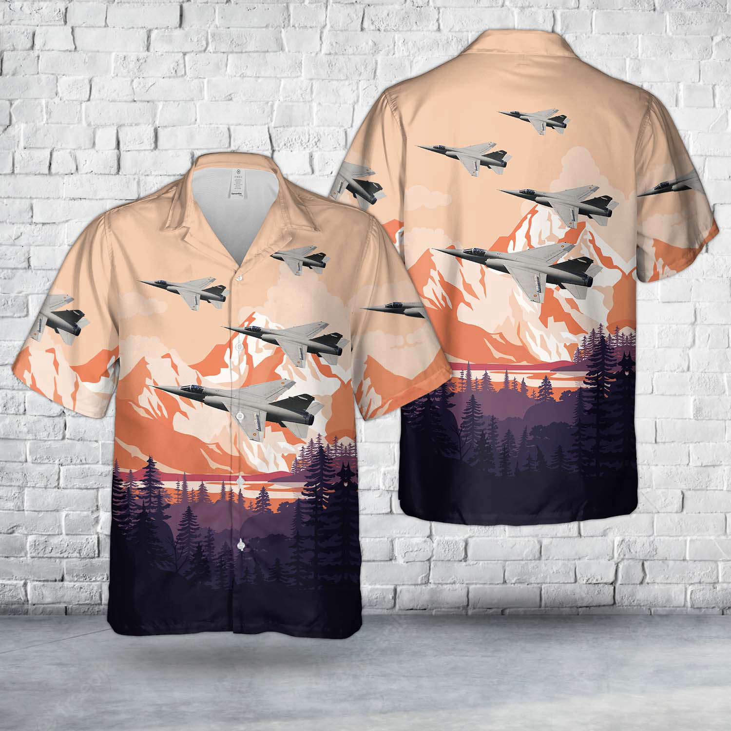 Spanish Air Force Dassault Mirage F1 Hawaiian Shirt Gift for Men Dad Father Gift for Men Dad Father