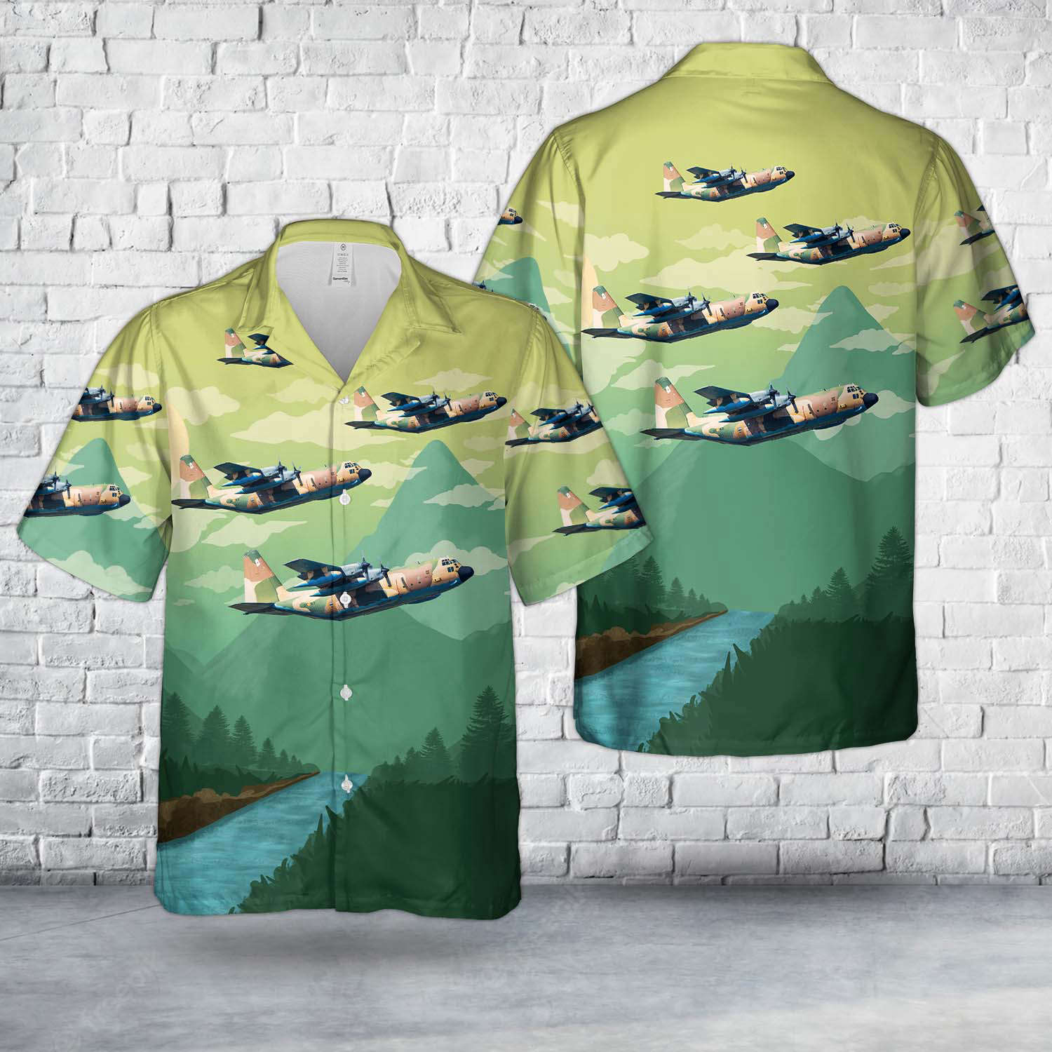 Spanish Air Force Lockheed KC-130H Hercules (L-382) Hawaiian Shirt Gift for Men Dad Father Gift for Men Dad Father