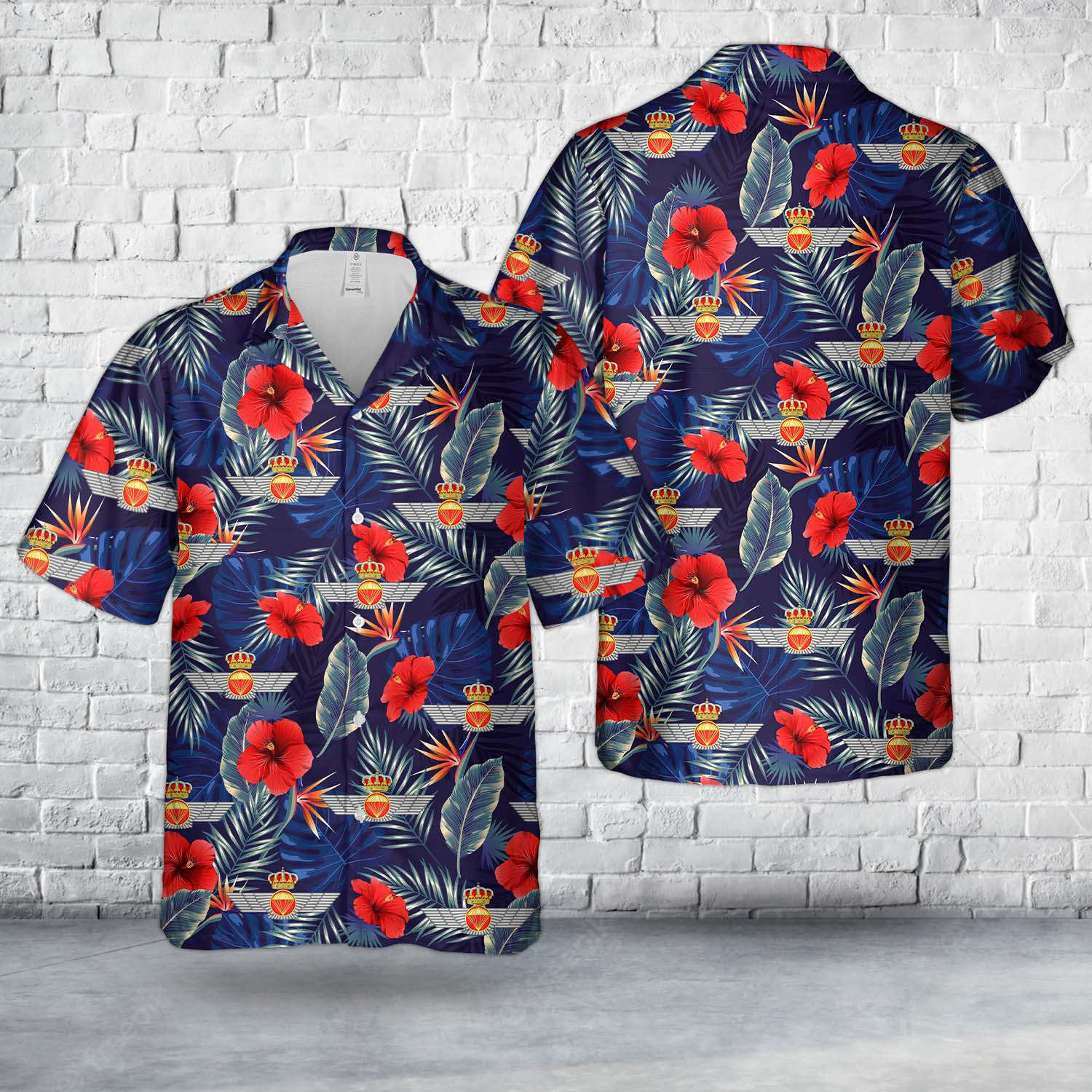 Spanish Air Force Parachute "Rokiski" Wings Hawaiian Shirt Gift for Men Dad Father Gift for Men Dad Father