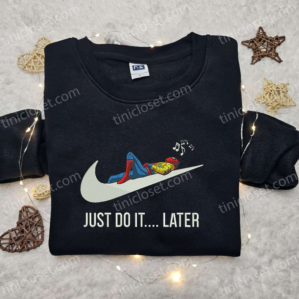 Spider-Man Just Do It Later x Swoosh Hoodie: Best Marvel Cinematic Universe Gift