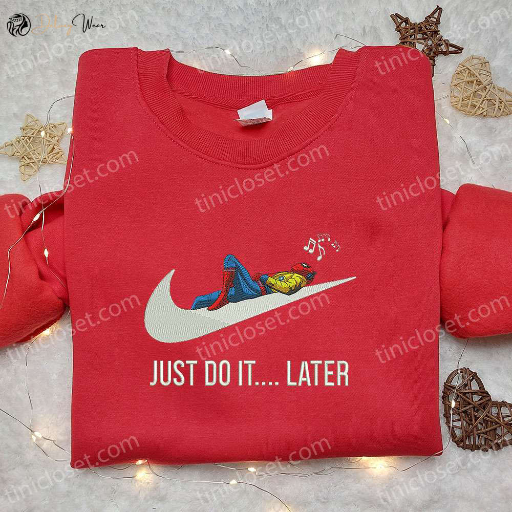 Spider-Man Just Do It Later x Swoosh Hoodie: Best Marvel Cinematic Universe Gift