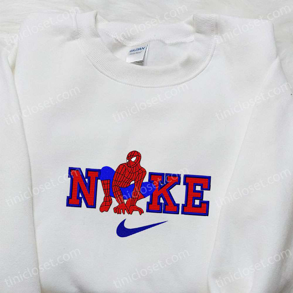Spider-Man x Nike Movie Embroidered Hoodie Marvel Cinematic Universe Shirt Nike Inspired Tee
