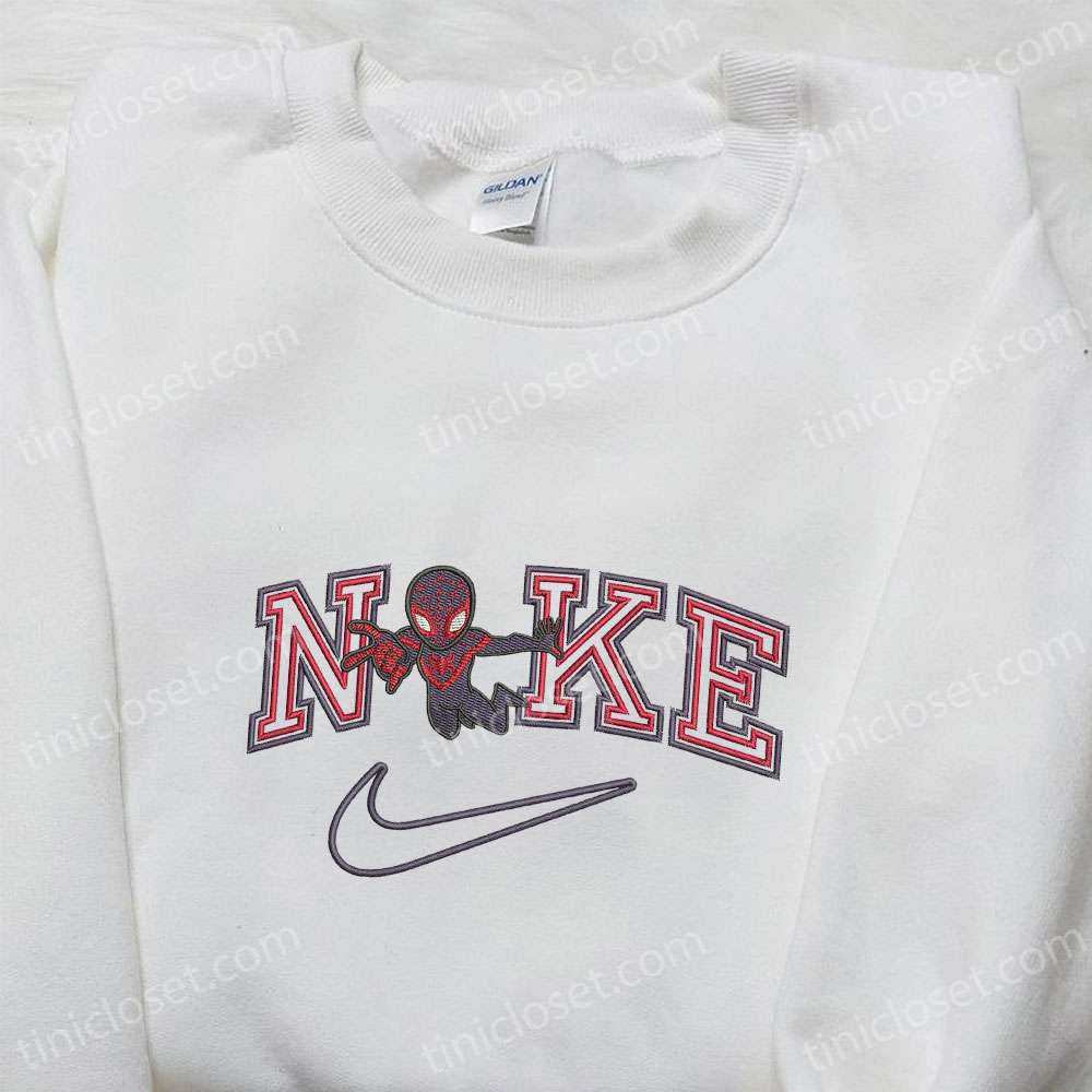 Spider-Man x Nike Movie Embroidered Sweatshirt Marvel Comic & Inspired Shirt