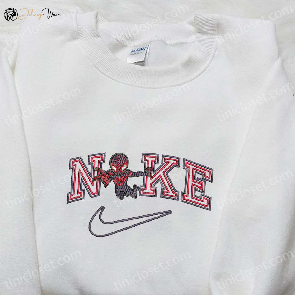 Spider-Man x Nike Movie Embroidered Sweatshirt Marvel Comic & Inspired Shirt
