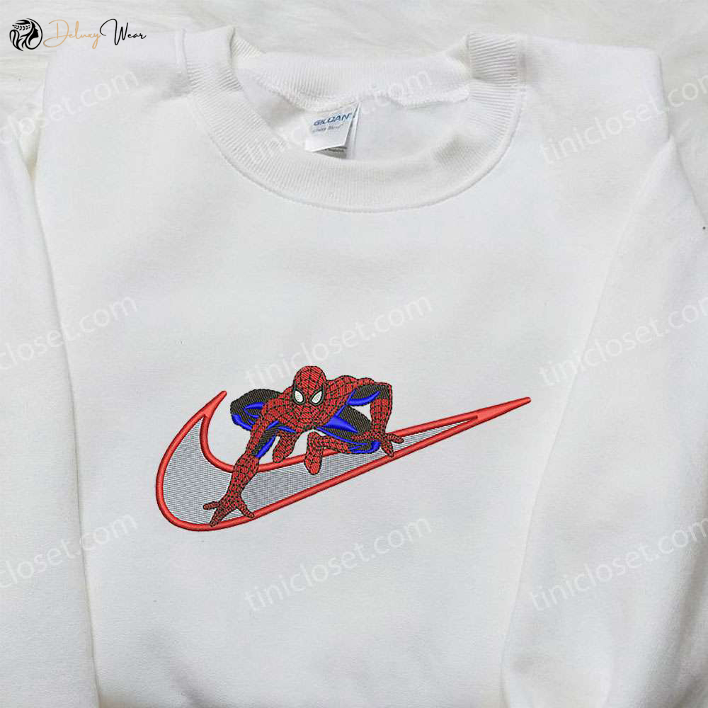 Spider-Man x Nike Swoosh Embroidered Sweatshirt & Shirt: No Way Home Inspired