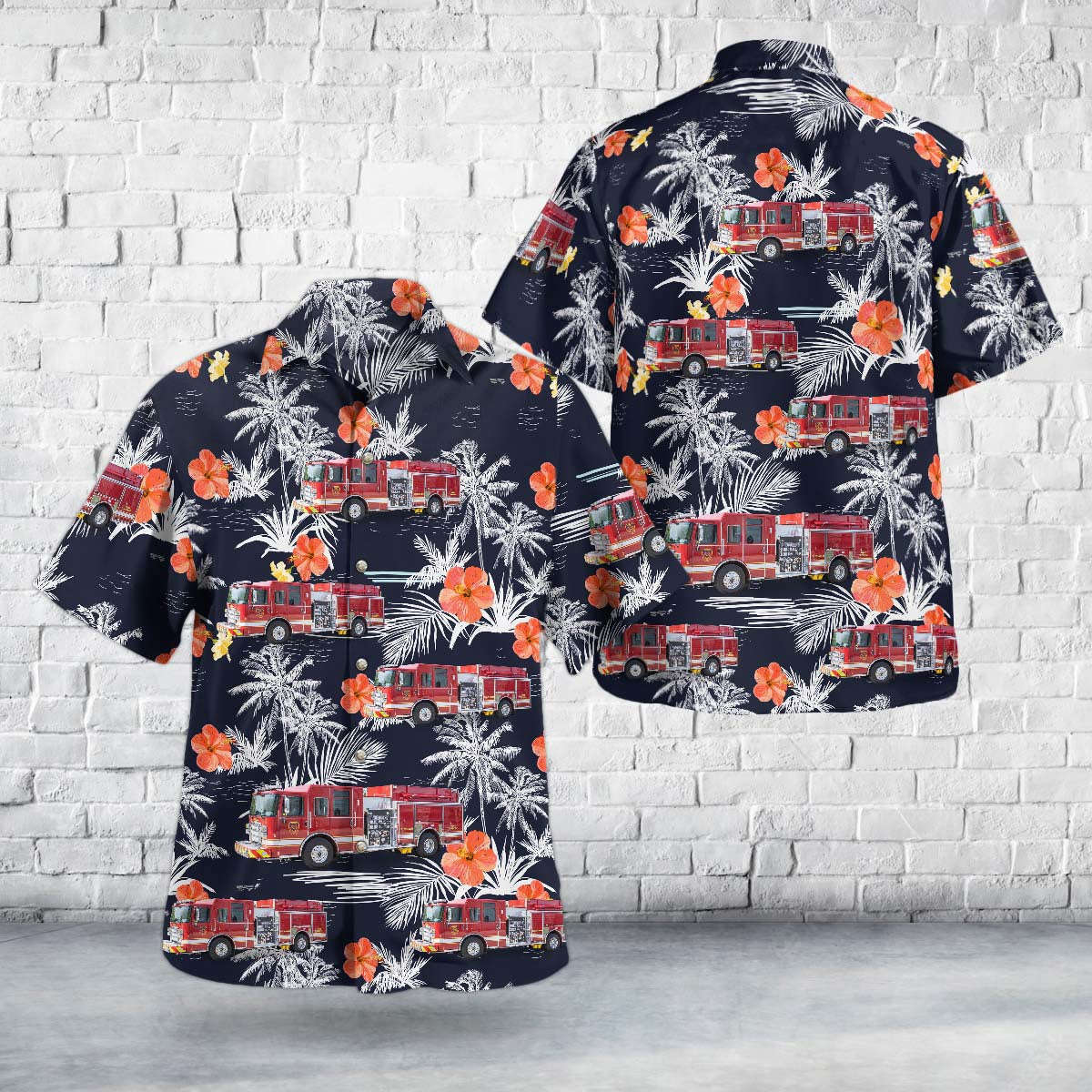 Springfield, Georgia, Effingham County Fire Department Hawaiian Shirt Gift for Men Dad Father Gift for Men Dad Father