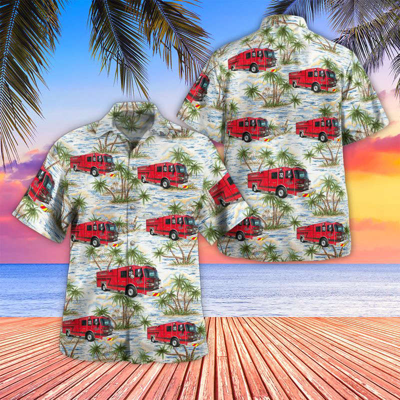 Staley Volunteer Fire Department NC Hawaiian Shirt Gift for Men Dad Father Gift for Men Dad Father