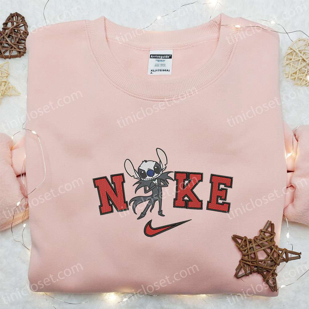 Stitch Jack Skellington x Nike Embroidered T-shirt Hoodie & Sweatshirt: Halloween Inspired Apparel