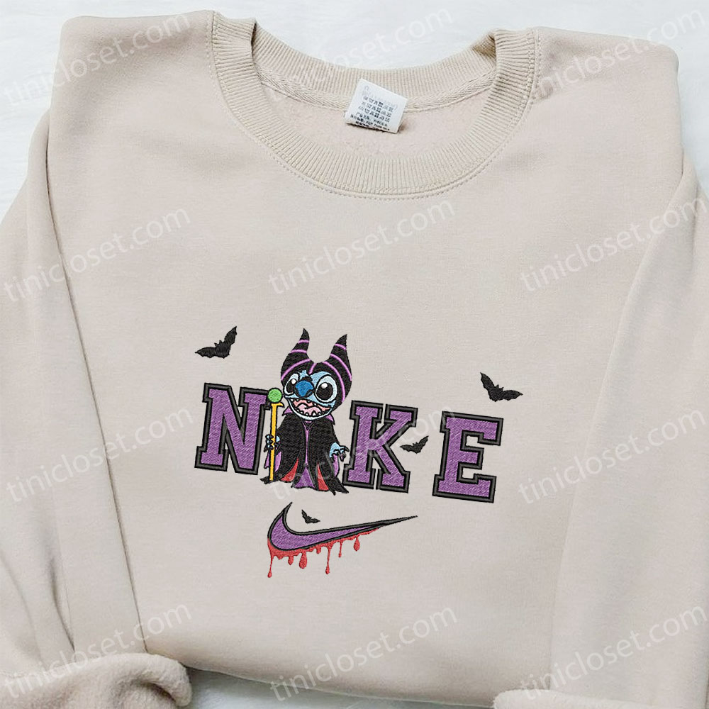 Stitch Maleficent x Nike Embroidered Hoodie & Shirt: Best Halloween Gift Ideas