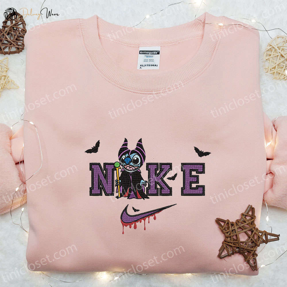 Stitch Maleficent x Nike Embroidered Hoodie & Shirt: Best Halloween Gift Ideas