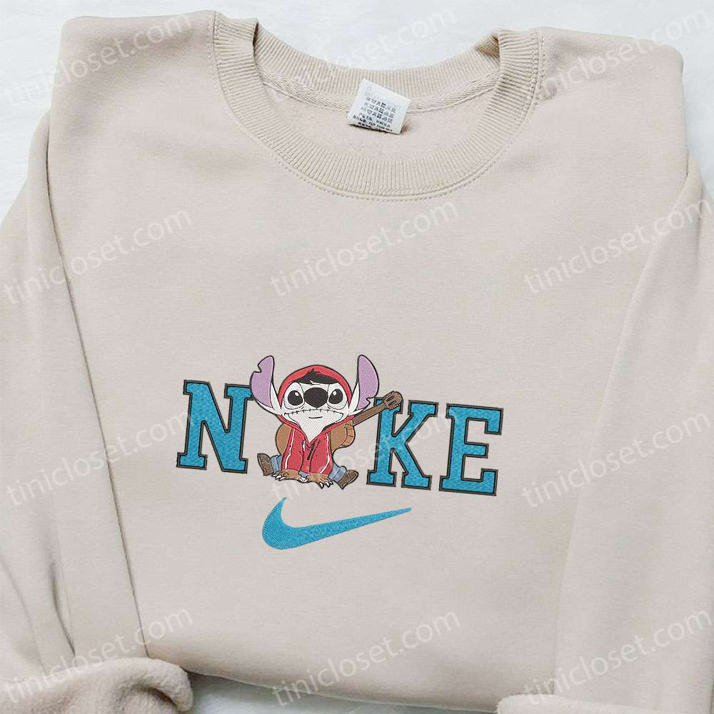 Stitch Miguel x Nike Embroidered Shirt Funny Disney Characters T-shirt Nike Inspired Sweatshirt