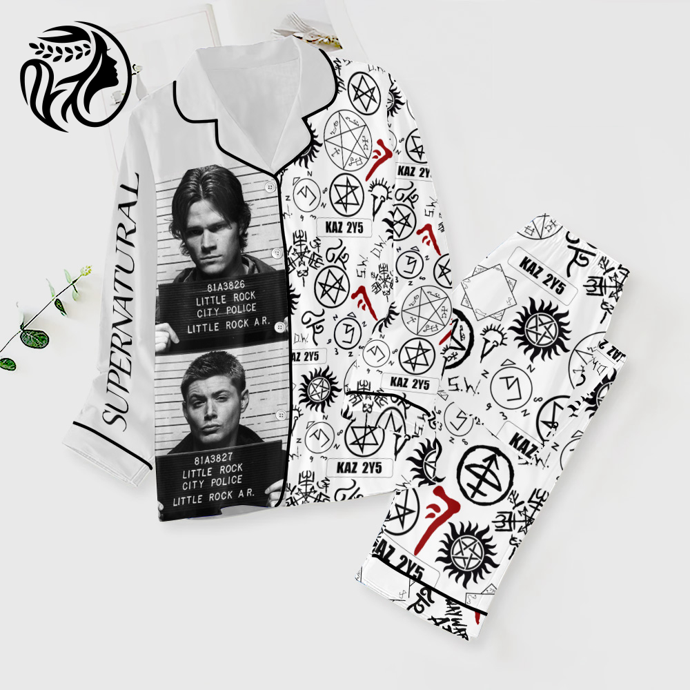 Supernatural Button Down Pajamas Set – Gift for Women – Christmas Gift