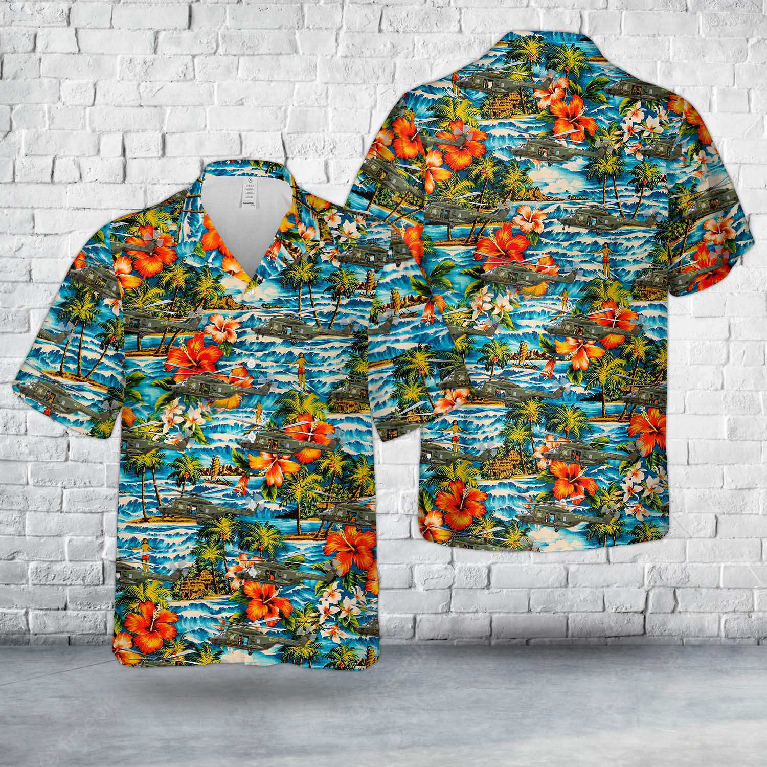 Swedish Air Force NHI Hkp14A (NH-90 TTH) Hawaiian Shirt Gift for Men Dad Father Gift for Men Dad Father