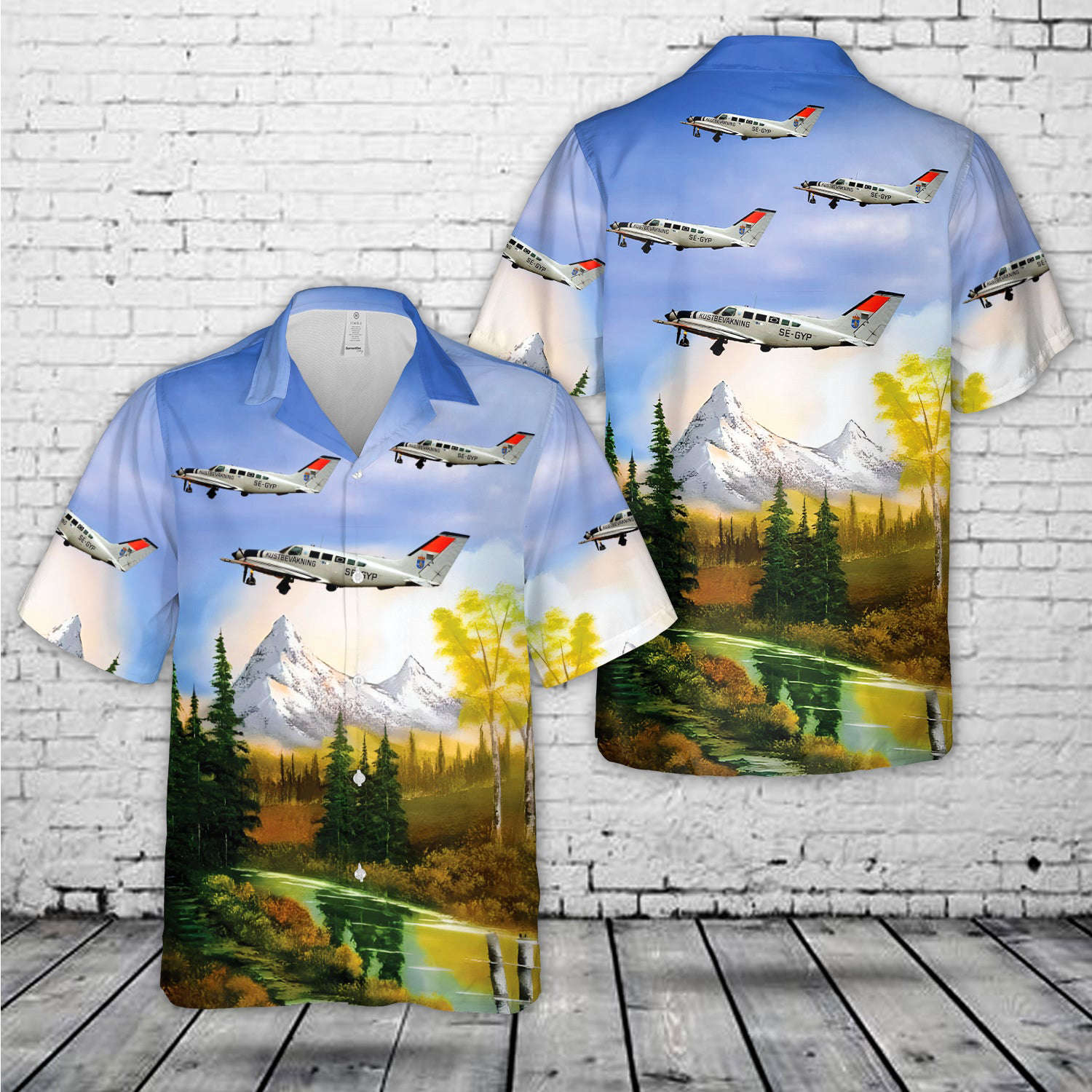 Swedish Coast Guard Cessna 402C Hawaiian Shirt Gift for Men Dad Father Gift for Men Dad Father