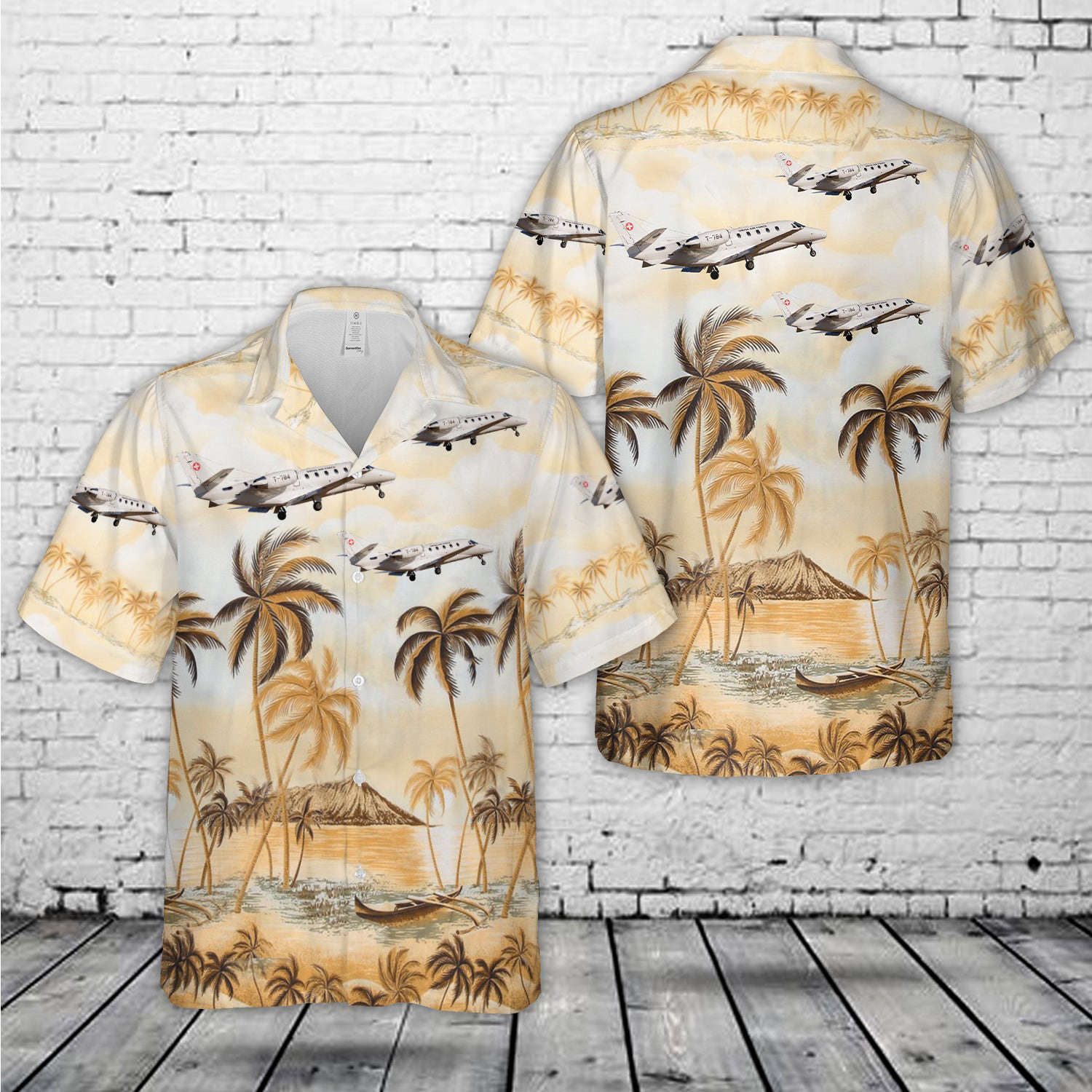 Swiss Air Force Cessna 560XL Citation Excel Hawaiian Shirt Gift for Men Dad Father Gift for Men Dad Father