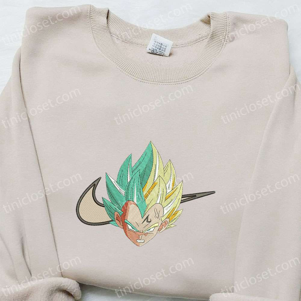 Swoosh Anime x Vegeta Hoodie: Cool Anime Clothing Perfect Family Gift Swoosh Anime x Vegeta Hoodie: Cool Anime Clothing Perfect Family Gift