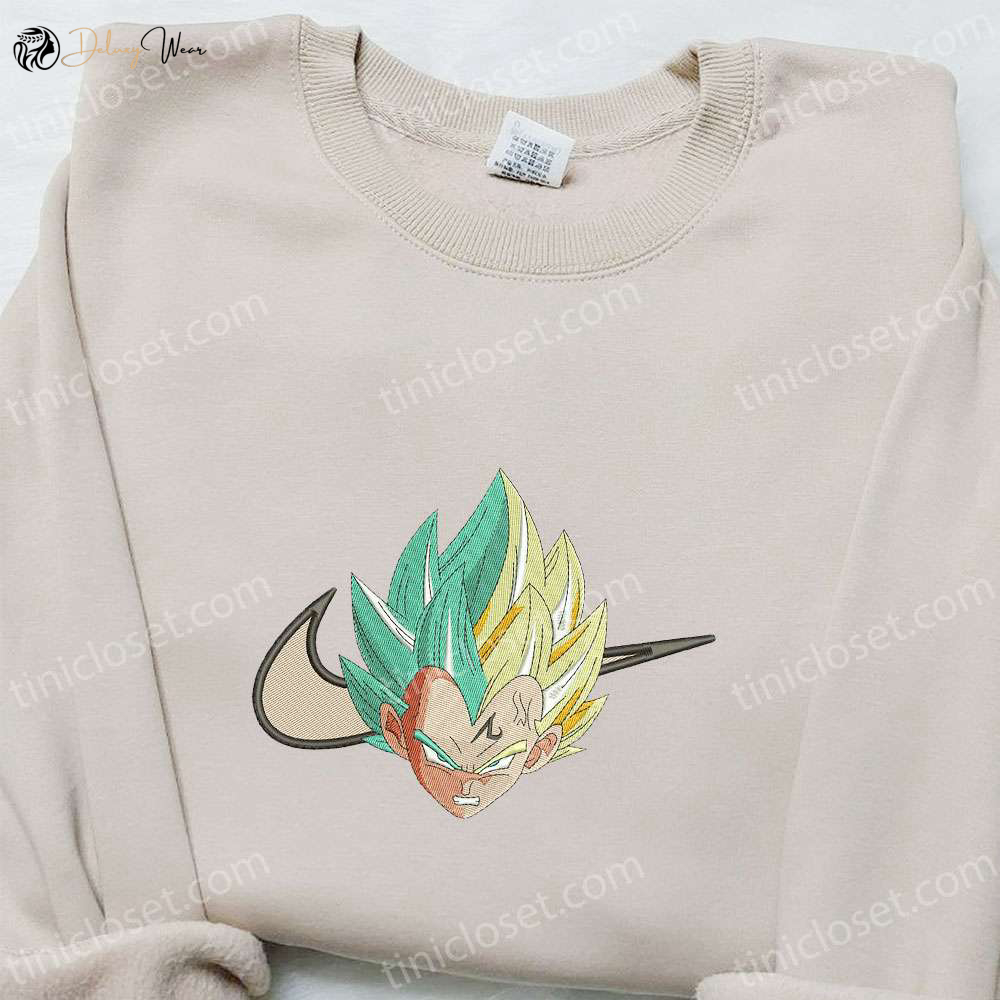 Swoosh Anime x Vegeta Hoodie: Cool Anime Clothing Perfect Family Gift