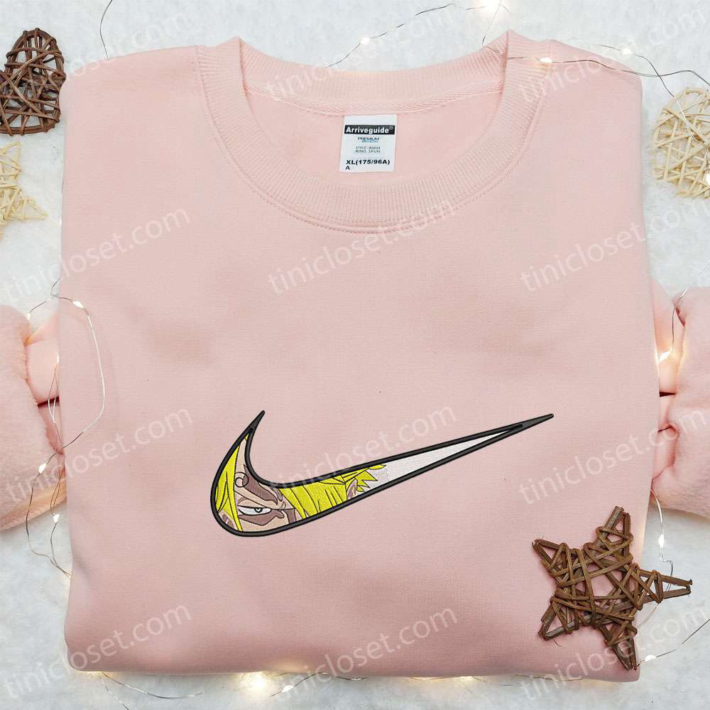 Swoosh Anime x Vinsmoke Sanji Embroidered Hoodie – Cool Anime Clothing Perfect Family Gift