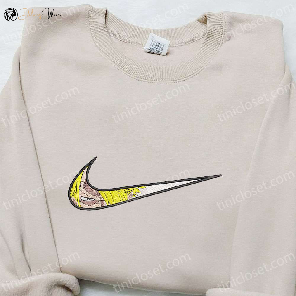 Swoosh Anime x Vinsmoke Sanji Embroidered Hoodie – Cool Anime Clothing Perfect Family Gift
