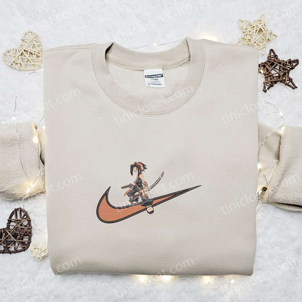 Swoosh Anime x Yoh Asakura Embroidered Sweatshirt Shaman King Shirt: Best Family Gift Ideas