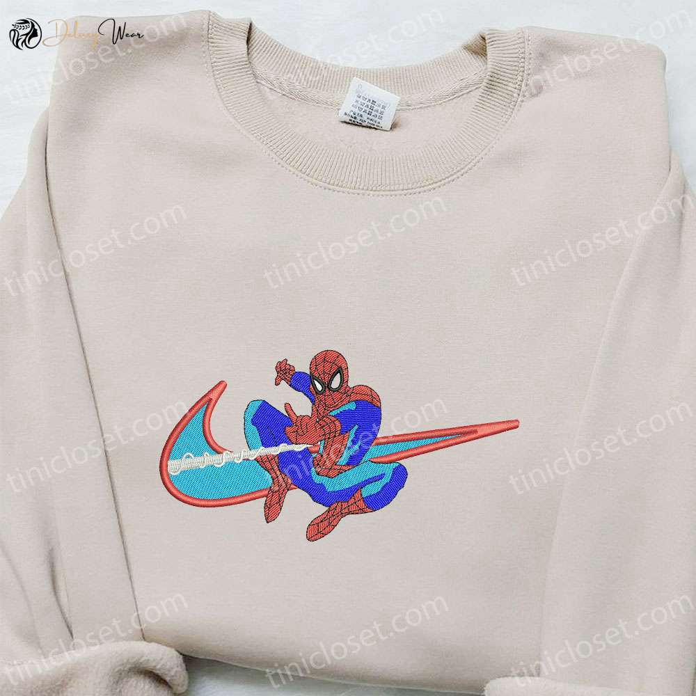 Swoosh Movie x Spider-Man Embroidered Hoodie – Marvel Cinematic Universe: Best Family Gift Idea!